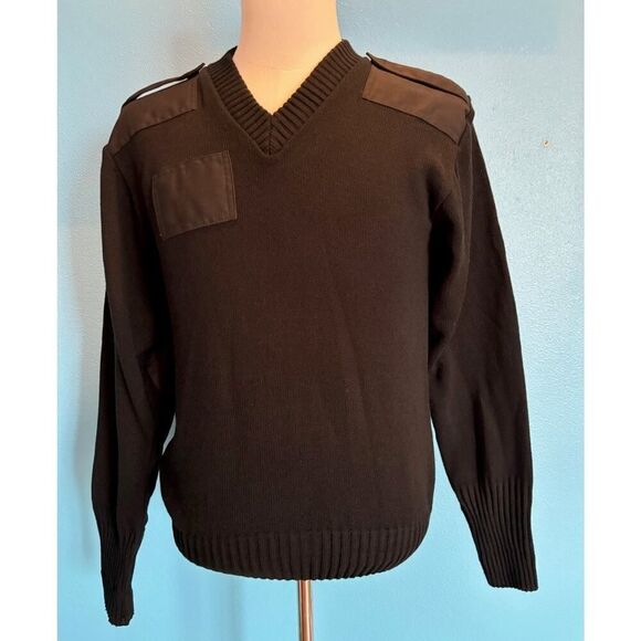 VTG Citadel 100% Acrylic Pullover Sweater Jumper V-Neck Military Great Britain M - Picture 1 of 6